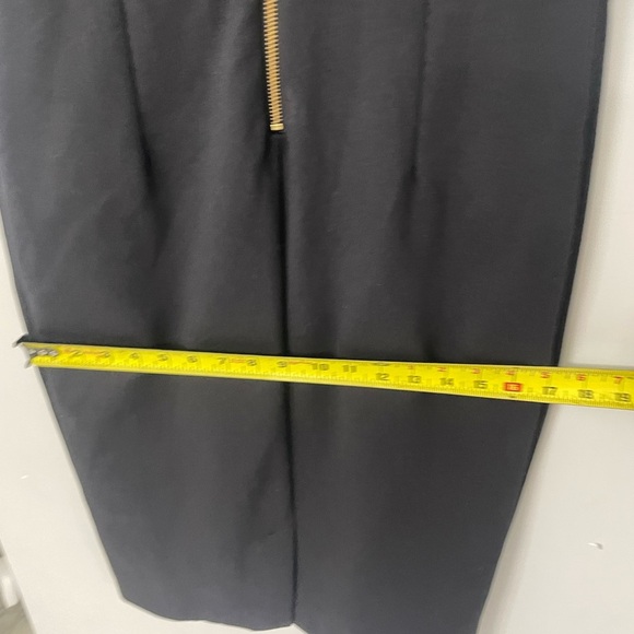 Boden, size 10, women’s black midi fitted lined pencil dress with white piping - Picture 9 of 10